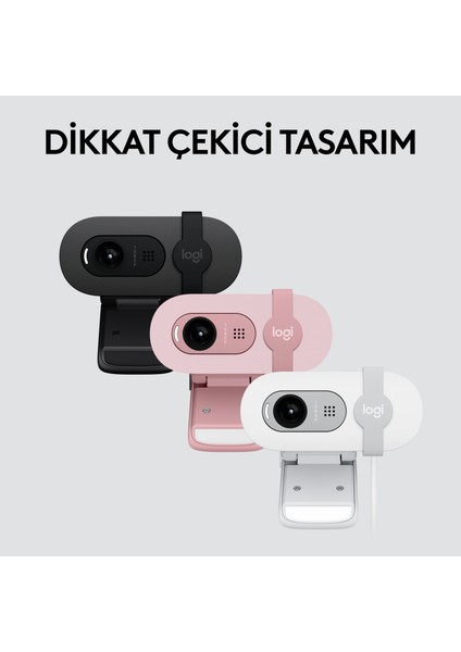 BRIO 100 Full HD 1080p Gizlilik Kapaklı Mikrofonlu Web Kamerası - Siyah