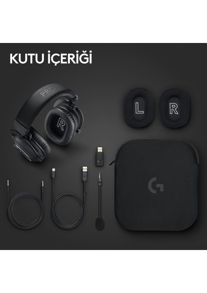 G PRO X 2 LIGHTSPEED Kablosuz DTS:X Headphone 2.0 - 7.1 Surround Ses Oyun Kulaklığı - Siyah