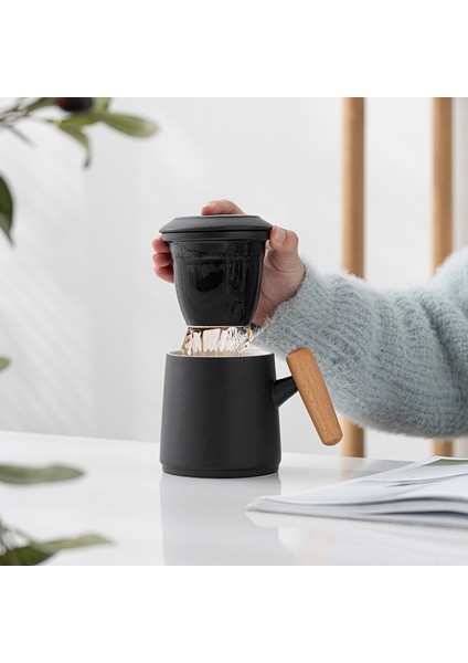 Ahşap Saplı Seramik Bardak Hatıra Seti Su Bardağı Kupa Yaratıcı Hediye Kutusu Bardak (Yurt Dışından) modelleri