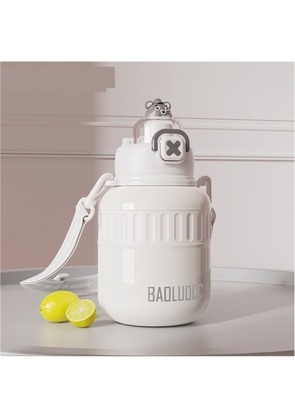 Büyük Kapasiteli Büyük Göbekli Bardak, Gösterişli Termos Bardak, Çocuk Su Bardağı, Pipetli Bardak, Öğrenci Su Isıtıcısı, Büyük Göbekli Termos Bardak (Yurt Dışından)