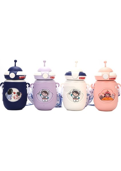 Astronot Gezegen 316 Astar Çocuk Yalıtım Kabı Karikatür Taşınabilir Yüksek Değerli Pipetli Bardak Büyük Kapasiteli Öğrenci Bardağı (Yurt Dışından)