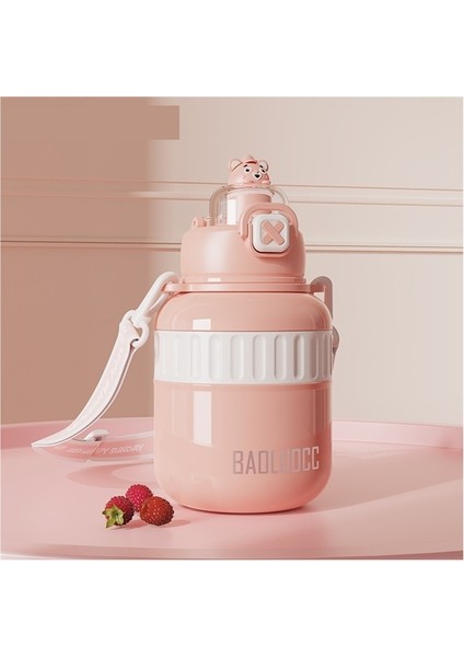 Büyük Kapasiteli Büyük Göbekli Bardak, Gösterişli Termos Bardak, Çocuk Su Bardağı, Pipetli Bardak, Öğrenci Su Isıtıcısı, Büyük Göbekli Termos Bardak (Yurt Dışından)