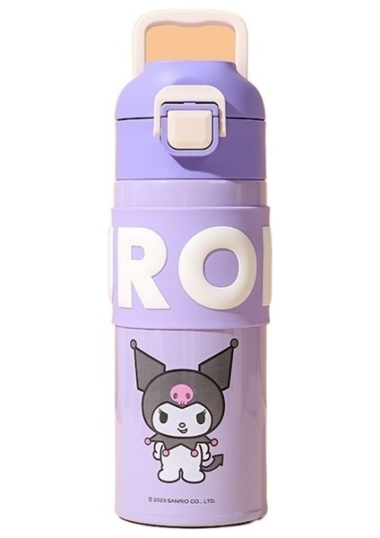 Taşınabilir El Sanrio Termos Bardak Kuromi Melody Büyük Kulaklı Köpek Karikatür Paslanmaz Çelik Termos Bardak (Yurt Dışından)