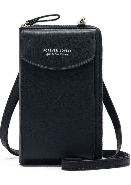 Dikey Uzun Manyetik Toka Basit Cep Telefonu Çantası Bayanlar Çapraz Çanta Bir Omuz Yumuşak Cüzdan Bozuk Para Cüzdanı (Yurt Dışından)