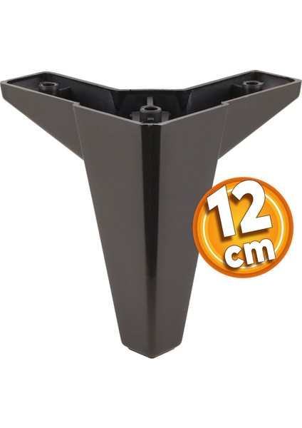Sedir 6'lı Set Mobilya Tv Ünitesi Çekyat Koltuk Kanepe Destek Yükseltici Ayağı 12 cm Siyah Baza Ayakları M8 Destek