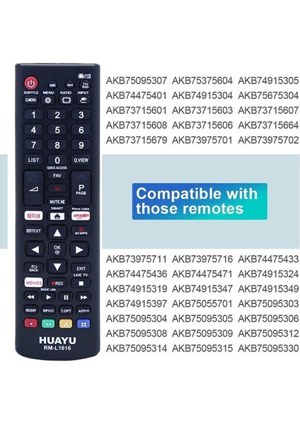 Lg AKB75095307 LED Tv Kumanda Huayu RM-L1616 fırsatları