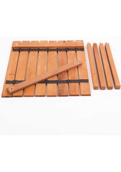 Ahşap Katlanır Rulo Kamp ve Piknik Masası Kahverengi Ahşap, Kamp, Balkon Bahçe Plaj 60X60