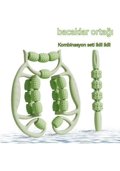 Bacak Makaralı Halka Masaj Aleti - Yeşil (Yurt Dışından)