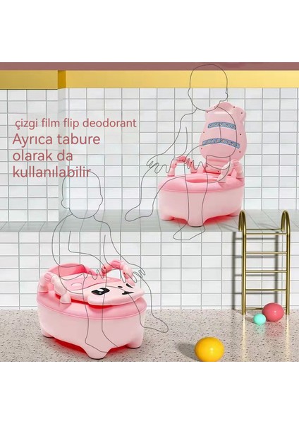 Çift Kolçaklı Çocuk Karikatür Ev Tuvaleti (Yurt Dışından) fırsatları