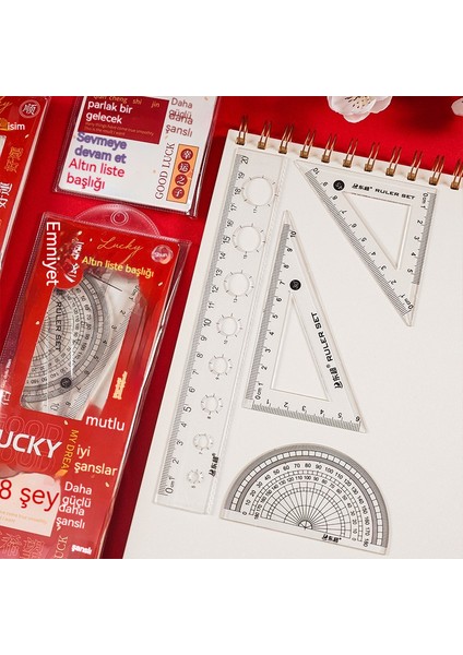 Öğrenci 20CM Öğrenme Ölçüm Cetveli Dört Parçalı Set (Yurt Dışından)