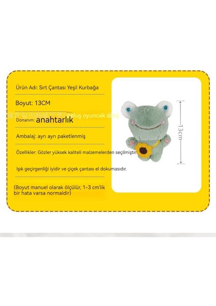 Sevimli Peluş Kurbağa Bebek Anahtarlık