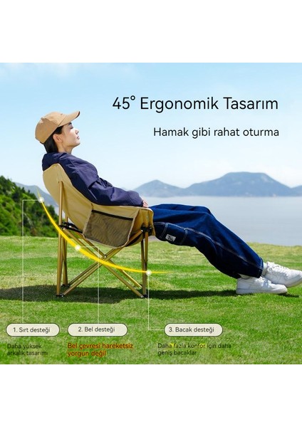 Açık Kamp Katlanır Taşınabilir Balıkçı Sandalyesi