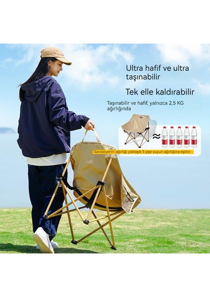 Açık Kamp Katlanır Taşınabilir Balıkçı Sandalyesi