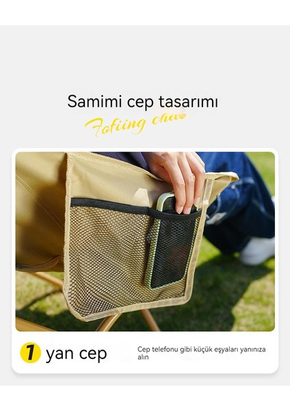 Açık Kamp Katlanır Taşınabilir Balıkçı Sandalyesi