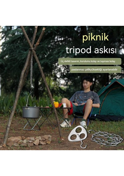 Dış Mekan Taşınabilir Paslanmaz Çelik Tripod Rafı (Yurt Dışından)