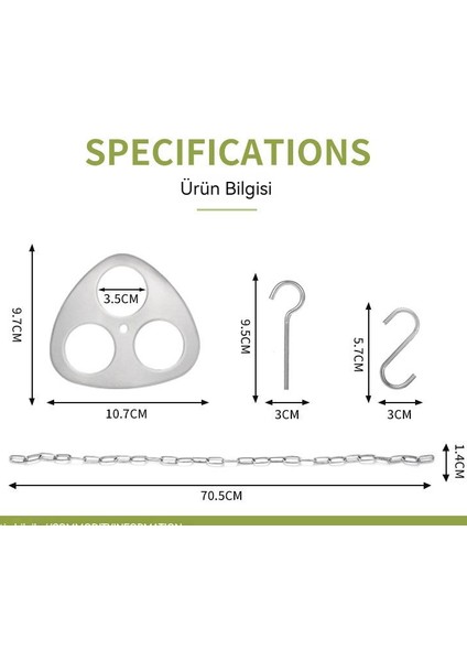 Dış Mekan Taşınabilir Paslanmaz Çelik Tripod Rafı (Yurt Dışından)