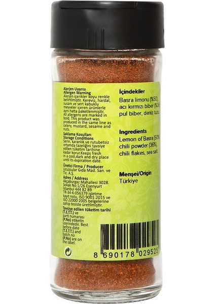 Chili Limon Baharatı 40 g fiyatları