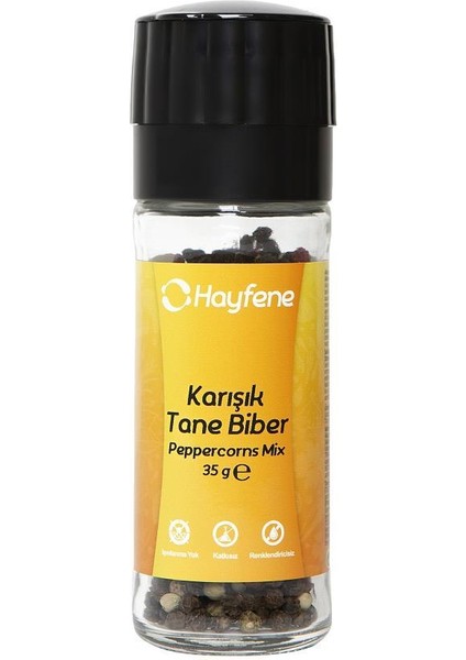 Karışık Tane Biber 35 gr ( Değirmen Kapaklı )