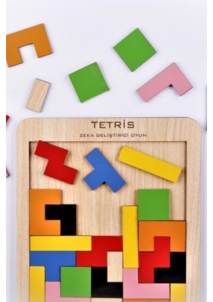 Ahşap Puzzle Tetris Oyunu Eğitici Ahşap Oyunu Yapboz Oyunu