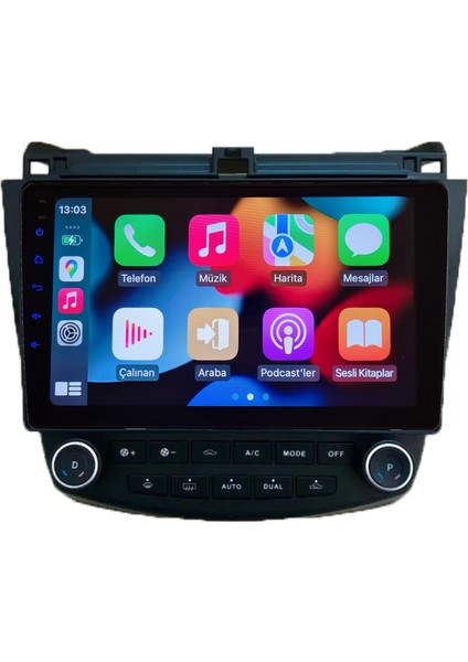 Honda 2003-2008 Accord Android Sürüm 13 Kablosuz Carplay Navigasyon Multimedya 10 Inç Ekran 2gb Ram 32GB Rom Hafıza fiyatları