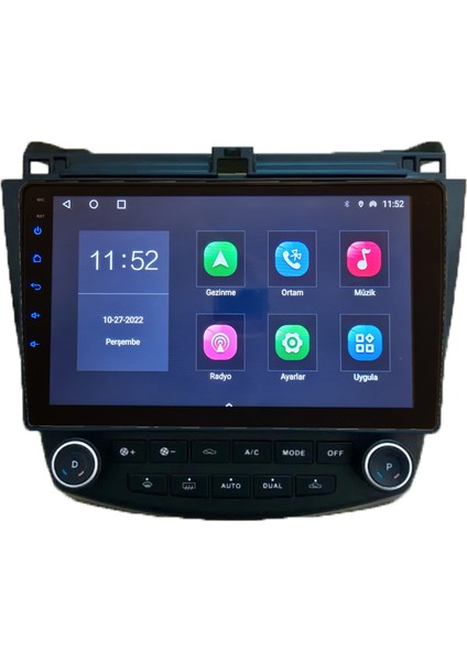 Honda 2003-2008 Accord Android Sürüm 13 Kablosuz Carplay Navigasyon Multimedya 10 Inç Ekran 2gb Ram 32GB Rom Hafıza modelleri