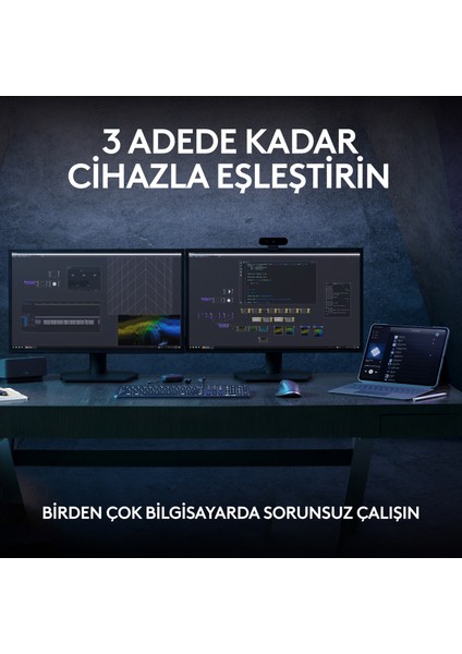 MX Keys S Gelişmiş Aydınlatmalı Tam Boyutlu Kablosuz Türkçe Q Klavye - Siyah