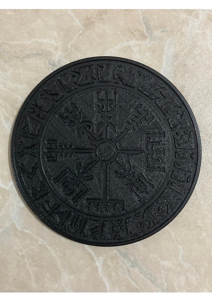 Vegvisir 2 - Denizci Bardak Altlığı Seti - Organik Plastik