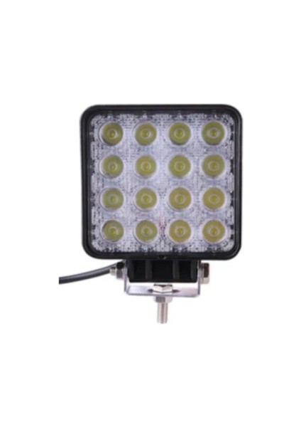 Tekne Için 16 LED 12-24V 48W Kare Çalışma Lambası ve Sis Lambası fiyatları