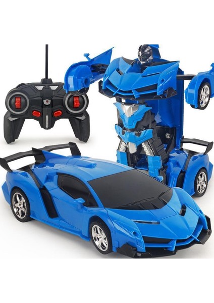 1:18 Dört Kanallı Tek Tuşla Deformasyon Uzaktan Kumandalı Araba Şarjı Uzaktan Kumanda Deformasyon Araba Robot Çocuk Oyuncağı (Yurt Dışından)