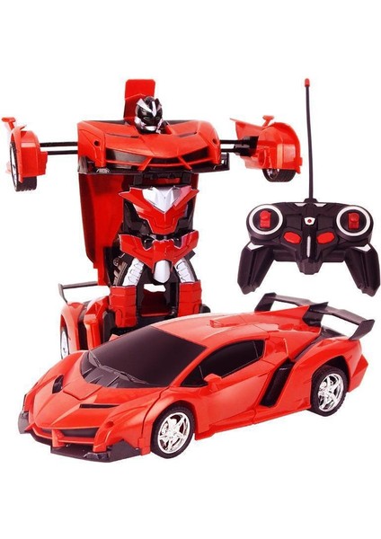 1:18 Dört Kanallı Tek Tuşla Deformasyon Uzaktan Kumandalı Araba Şarjı Uzaktan Kumanda Deformasyon Araba Robot Çocuk Oyuncağı (Yurt Dışından)