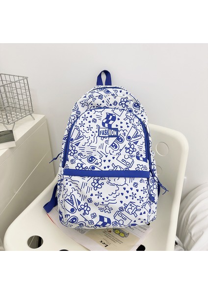 Yeni Graffiti Sırt Çantası Kadın Trendy Ortaokul Lise Öğrencisi Büyük Kapasiteli Sırt Çantası Kız Öğrenci Okul Çantası (Yurt Dışından)