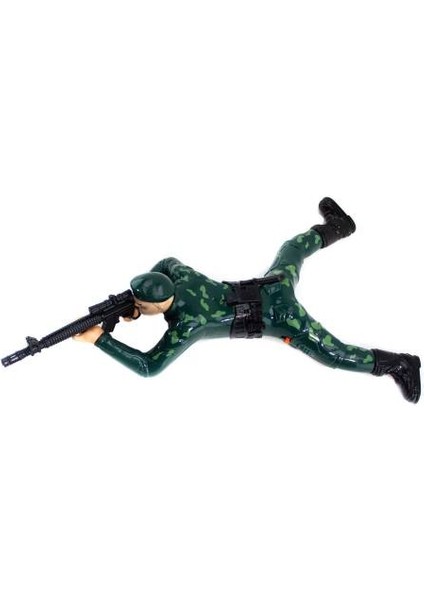 Oyuncak Asker Sürünen Asker Sesli 33 cm