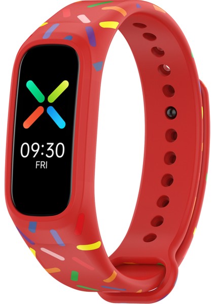 Oppo Band Entegre Silikon Kayış Izleme Kasası Renkli Benekli Bilek Bandı (Yurt Dışından)