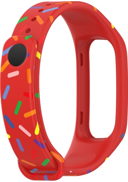 Oppo Band Entegre Silikon Kayış Izleme Kasası Renkli Benekli Bilek Bandı (Yurt Dışından)
