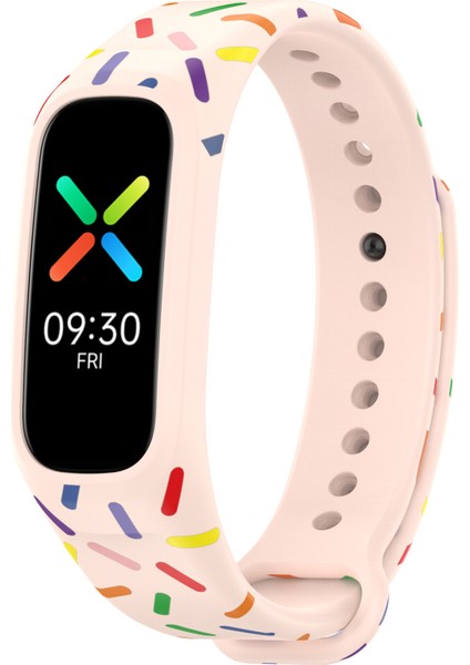 Oppo Band Entegre Silikon Kayış Izleme Kasası Renkli Benekli Bilek Bandı (Yurt Dışından)
