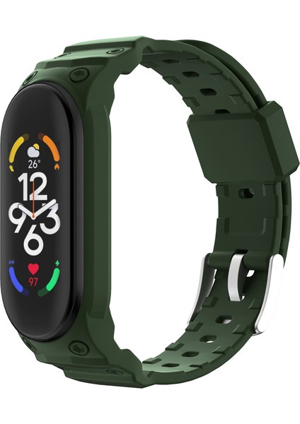 Xiaomi Mi Band 5/6/7 Entegre Tpu Watch Case Bilek Band Yedek Saat Kayışı Için (Yurt Dışından)
