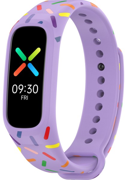 Oppo Band Entegre Silikon Kayış Izleme Kasası Renkli Benekli Bilek Bandı (Yurt Dışından)