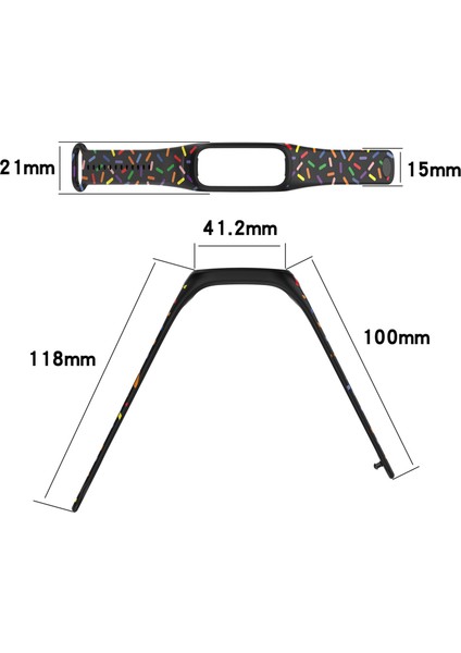 Oppo Band Entegre Silikon Kayış Izleme Kasası Renkli Benekli Bilek Bandı (Yurt Dışından) fiyatları