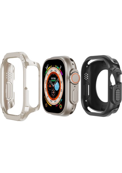 Apple Watch Ultra 49MM Izle Kılıfı Pc+Tpu Çizelge Anti Koruyucu Kapak (Yurt Dışından)