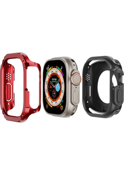 Apple Watch Ultra 49MM Izle Kılıfı Pc+Tpu Çizelge Anti Koruyucu Kapak (Yurt Dışından)