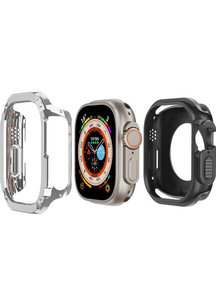 Apple Watch Ultra 49MM Izle Kılıfı Pc+Tpu Çizelge Anti Koruyucu Kapak (Yurt Dışından)
