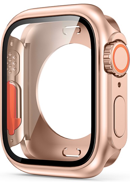 Apple Watch Serisi 8/7 45MM Genel Koruyucu Kapak Havalı Cam Ekran Koruyucu ile Sabit Pc Izleme Kılıfı (Yurt Dışından)