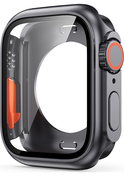 Apple Watch Serisi 8/7 45MM Genel Koruyucu Kapak Havalı Cam Ekran Koruyucu ile Sabit Pc Izleme Kılıfı (Yurt Dışından)