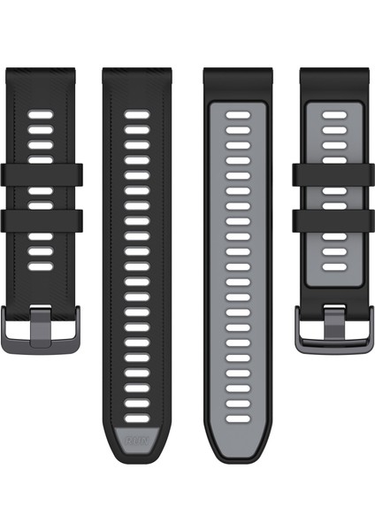 Garmin Forerunner 965 /955 /945 / 935/745 Silikon Silicone Watch Band Twill Doku Çift Renkli Bilek Kayışı (Yurt Dışından) modelleri