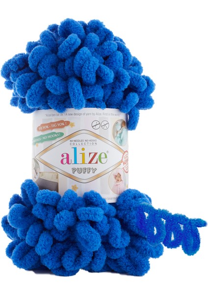 Alize Puffy El Örgü Iplikleri 500GR (5ADET) -141 Sax Mavi