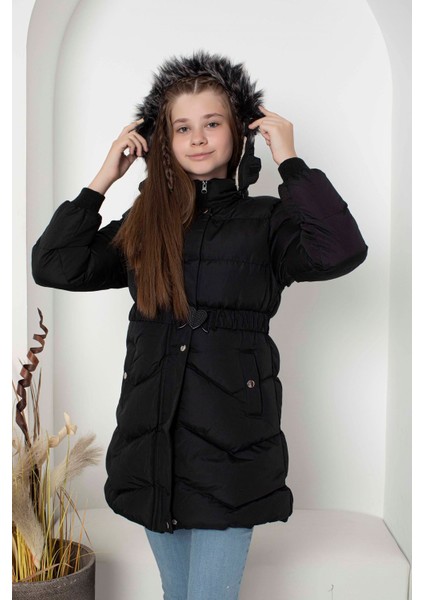 Kapşonlu Içi Yünlü Kız Çocuk Mont indirimleri