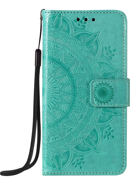 Baskılı Mandala Çiçek Cüzdan Deri Deri Flip Kapak, iPhone 12 Pro Max 6.7 Inç Için Kayışlı (Yurt Dışından) modelleri