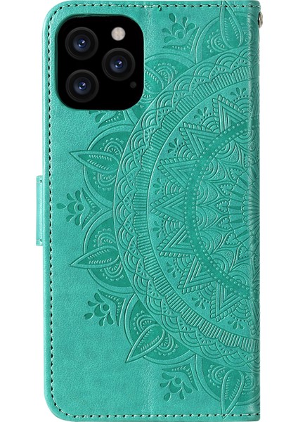 Baskılı Mandala Çiçek Cüzdan Deri Deri Flip Kapak, iPhone 12 Pro Max 6.7 Inç Için Kayışlı (Yurt Dışından) fırsatları