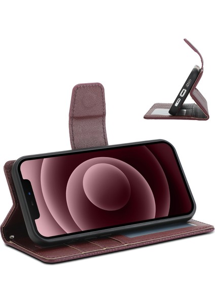 Iphone 12 Pro Max Telefon Kılıfı Için Litchi Doku Doku Cüzdan Pu Deri Deri Stand Kapağı Çıkarılabilir Deri Kaplamalı Tpu Kabuk-Kırmızı (Yurt Dışından) fiyatları