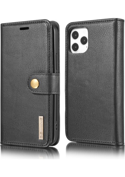 Iphone 12 Pro/12 Telefon Kılıfı Çıkarılabilir 2'si Bölünmüş Deri Cüzdan Kabuğu+Pc Geri Kılıf Anti-Çizelge Anti-Çizelge Kabuk Kaplama Siyah (Yurt Dışından) fiyatları